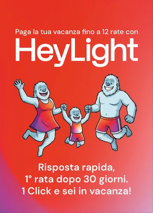 🔝 Prenota la tua vacanza con Heylight fino a 12 rate!