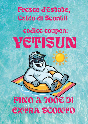 ☀️  Coupon YETISUN: fino a 700€ extra sulla tua prossima Vacanza