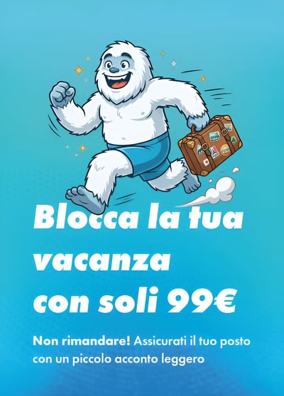 🏅​ Prenota Ora la Tua Vacanza: 99€ di acconto e Cancellazione Gratuita!