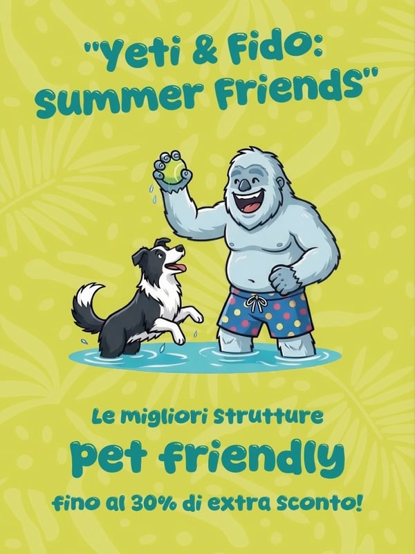 🐶 Yeti & Fido: La tua estate pet-friendly con sconti fino al 30%!