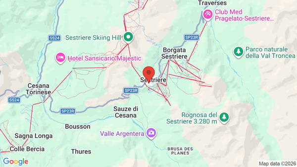 Mappa Uappala Hotel Sestriere