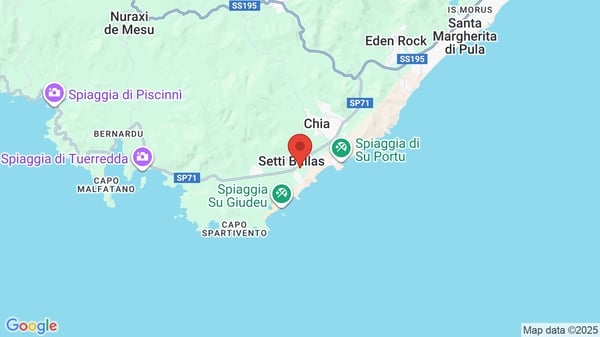 Mappa Baia di Chia Resort Sardinia