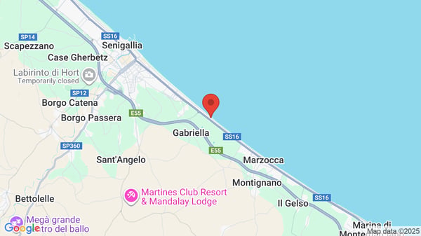 Mappa Hotel Gabbiano Senigallia