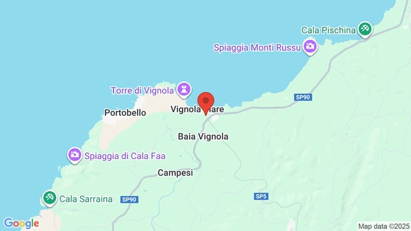 Mappa Camping Village Baia Blu La Tortuga