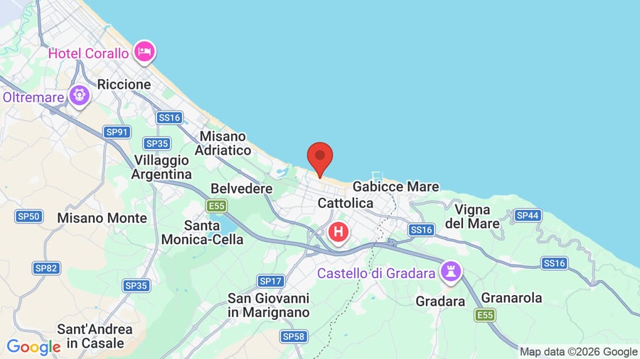 Mappa Hotel Splendid Mare Cattolica