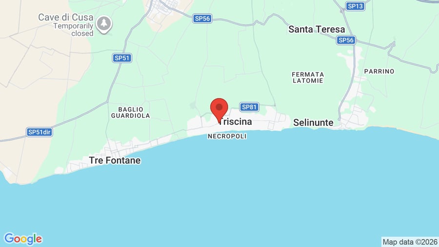 Mappa Triscinamare Hotel Residence